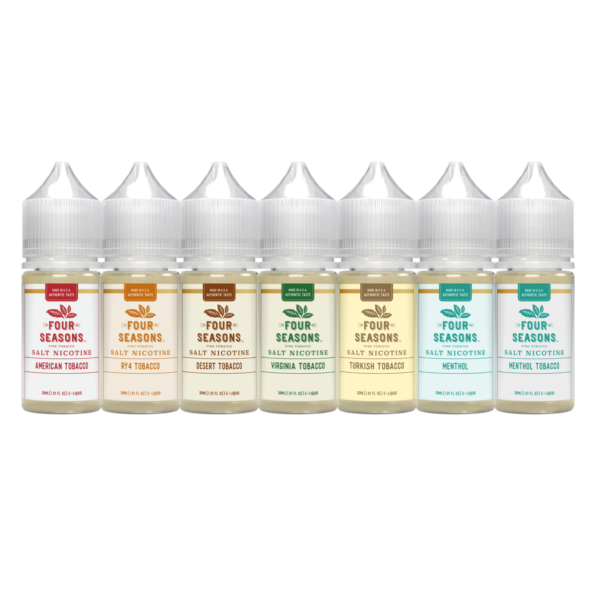 Four Seasons Salt Series E-Liquid 30mL (Salt Nic) Group Photo