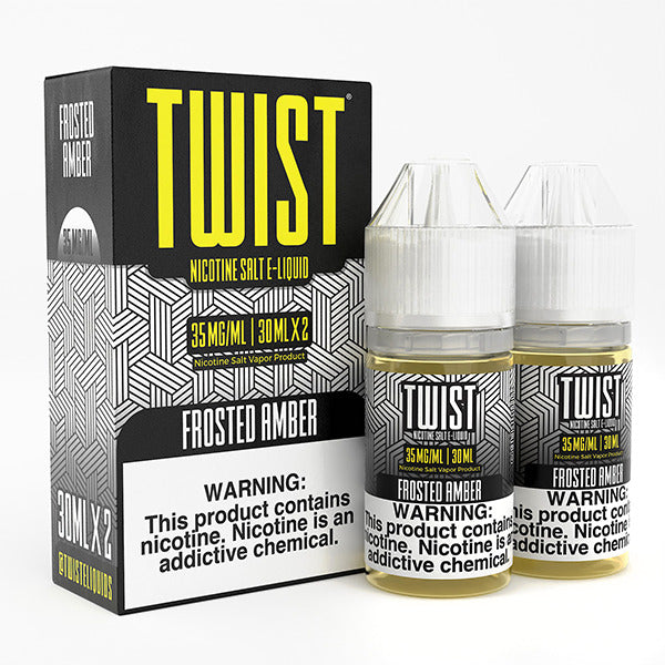 Twist Salts Series E-Liquid x2-30mL Frosted Amber with packaging