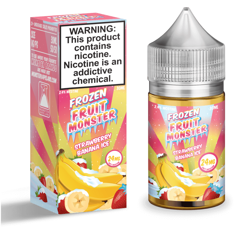 Jam Monster Salt Series E-Liquid 30mL Frozen Strawberry Banana Ice with packaging