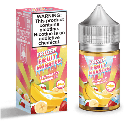 Jam Monster Salt Series E-Liquid 30mL Frozen Strawberry Banana Ice with packaging