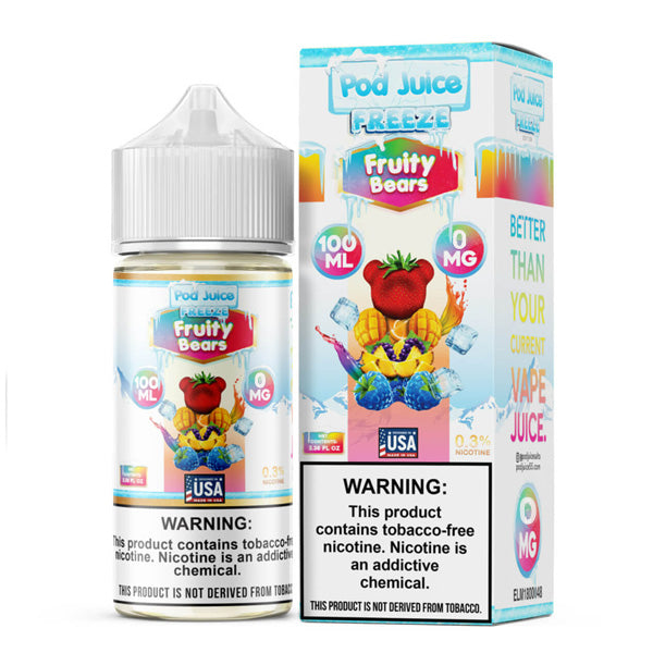 Pod Juice TFN Hyde Series E-Liquid 100mL (Freebase) Fruity Bears Freeze with Packaging