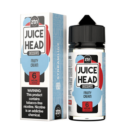 Juice Head Series E-Liquid | 100mL (Freebase) Fruity Cream with Packaging