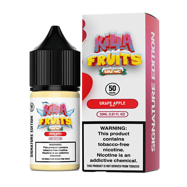 Killa Fruits Signature TFN Series E-Liquid 100mL (Freebase) | Grape Apple on Ice with packaging