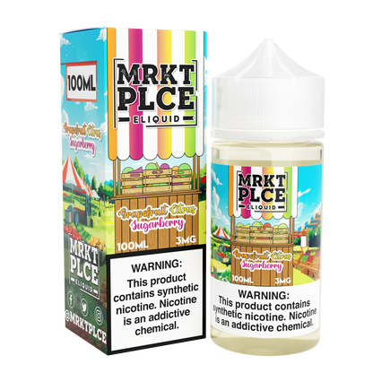 MRKT PLCE Series E-Liquid 100mL (Freebase) | Grapefruit Citrus Sugarberry with packaging