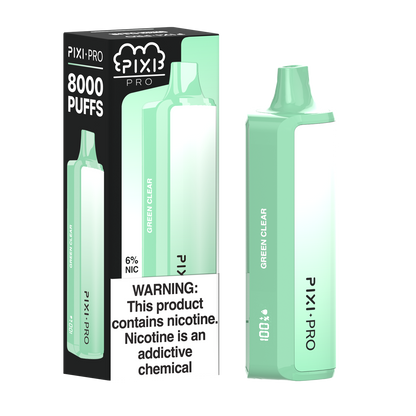 Green Clear  Pixi Pro Disposable 8000 Puffs 14mL 60mg | MOQ 10pc