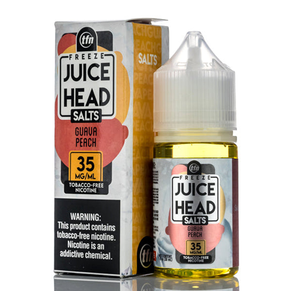 Juice Head Salt Series E-Liquid 30mL (Salt Nic)| Guava Peach Freeze with packaging