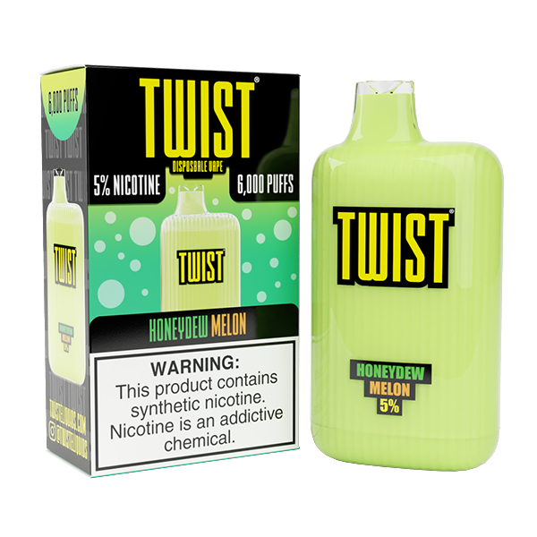 Twist Disposable 6000 Puffs 15mL 50mg | MOQ 10 Honeydew Melon