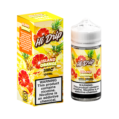 Hi-Drip Series E-Liquid 100mL (Freebase) | Island Orange with packaging