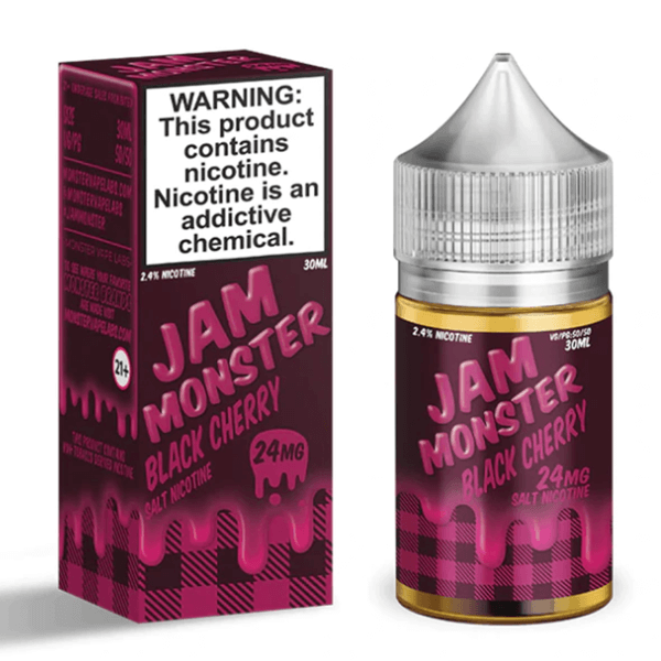 Jam Monster Salt Series E-Liquid 30mL Jam Black Cherry with packaging