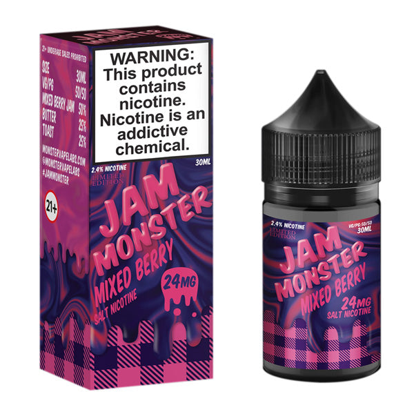 Jam Monster Salt Series E-Liquid 30mL Jam Mixed Berry with packaging