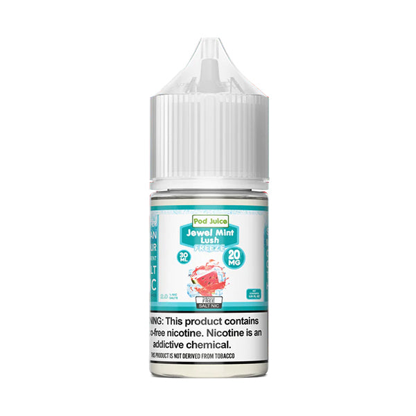 Pod Juice Salt Series E-Liquid 30mL Jewel Mint Lush Freeze bottle