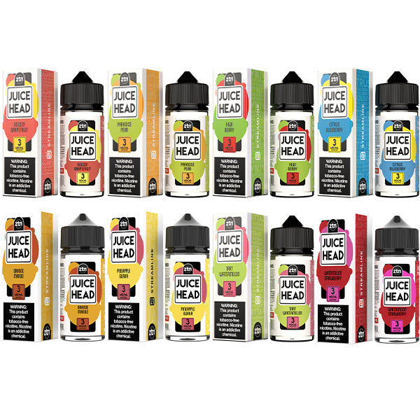 Juice Head Series E-Liquid | 100mL (Freebase) Group Photo