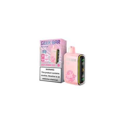 Geek Bar Pulse Disposable 15000 Puffs 16mL 50mg | MOQ 5 Juicy Peach Ice with Packaging