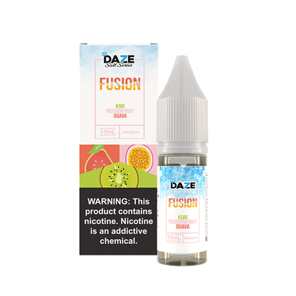 7Daze Fusion Salt Series E-Liquid 15mL (Salt Nic) | 24mg Kiwi Passion Fruit Guava Iced