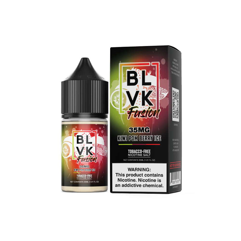 BLVK TFN Salt Series E-Liquid 30mL (Salt Nic) Kiwi Pom Berry Ice with Packaging