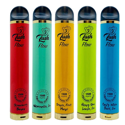 Lush Flow Disposable 1500 Puffs 6mL 50mg | MOQ 10 | Group Photo