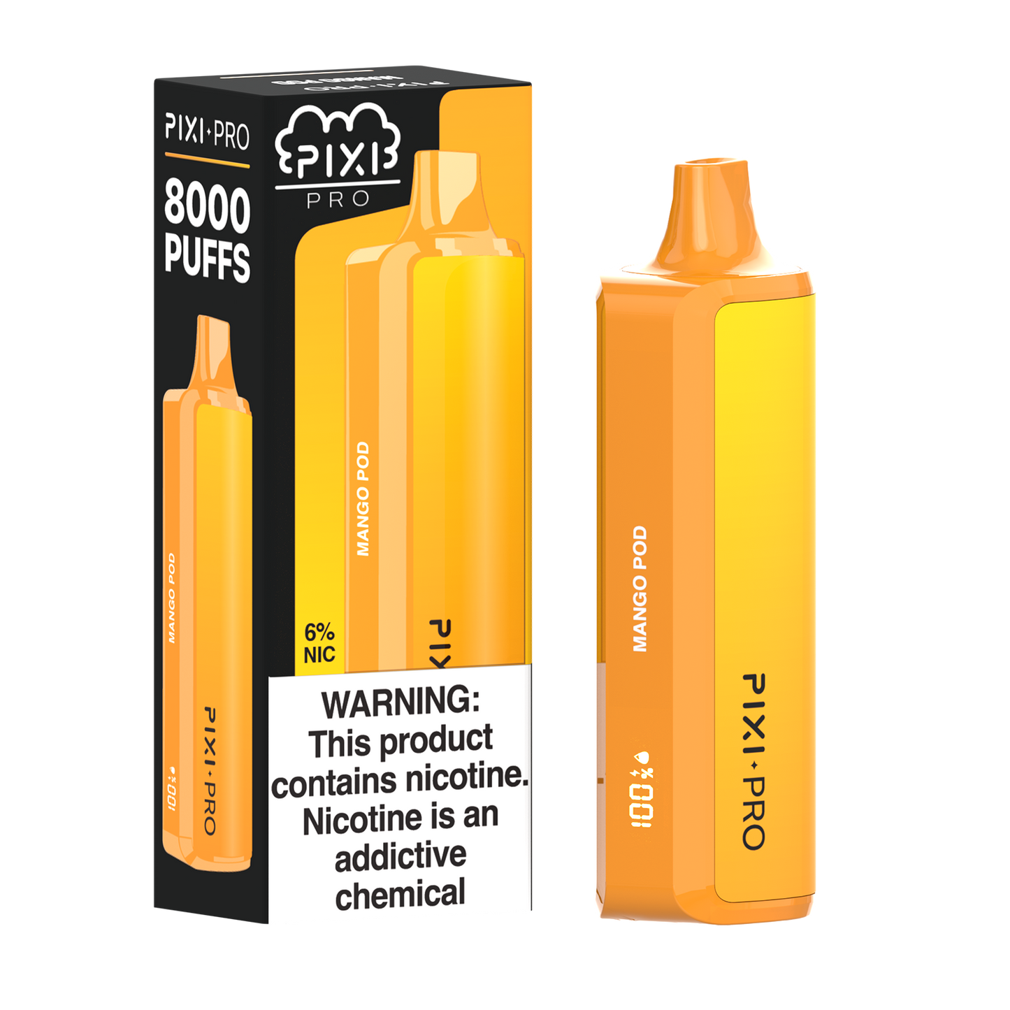 Mango Pod Pixi Pro Disposable 8000 Puffs 14mL 60mg | MOQ 10pc