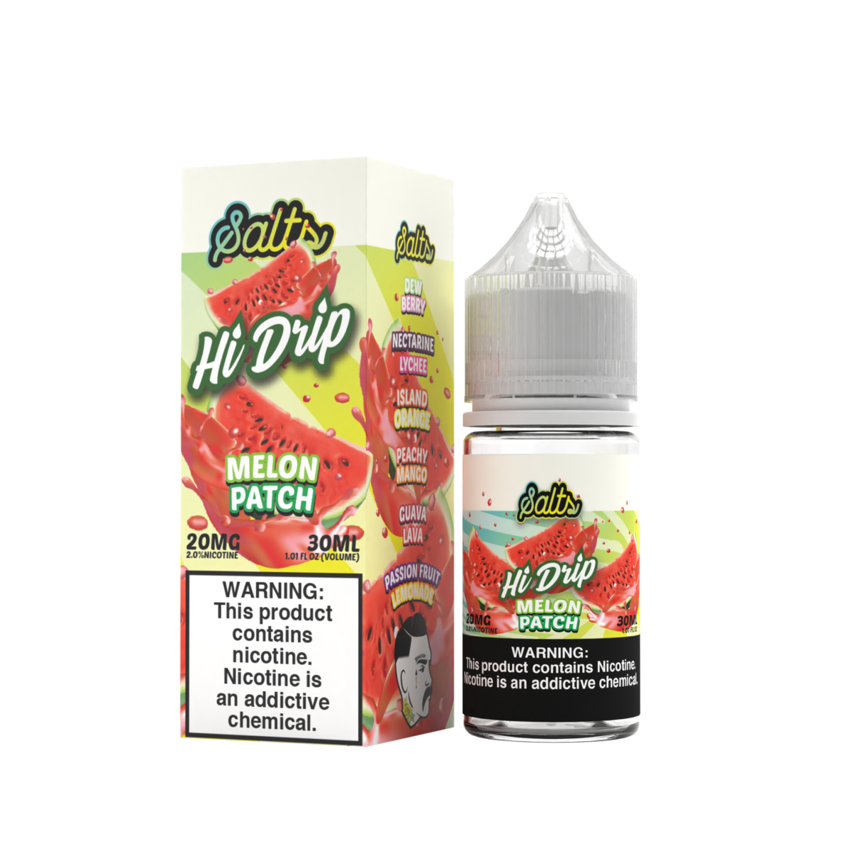 Hi-Drip Salt Series E-Liquid 30mL (Salt Nic) | Melon Patch  with packaging