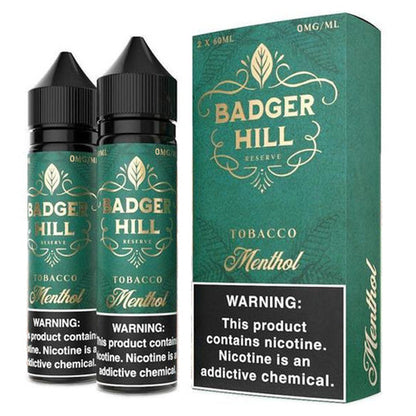 Badger Hill Reserve Series E-Liquid x2-60mL | Menthol with packaging