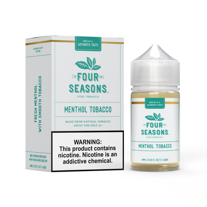 Four Seasons E-Liquid 60mL (Freebase) | Menthol Tobacco with packaging