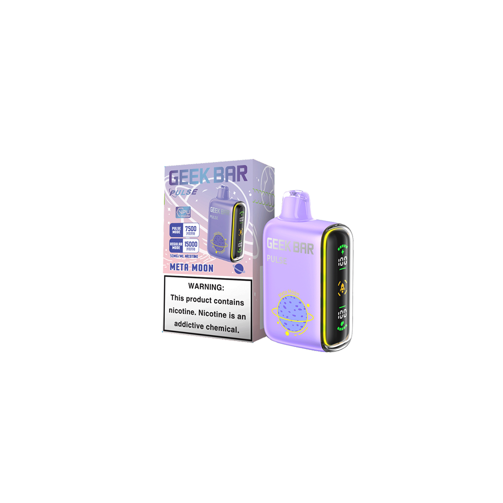 Geek Bar Pulse Disposable 15000 Puffs 16mL 50mg | MOQ 5 Meta Moon with Packaging