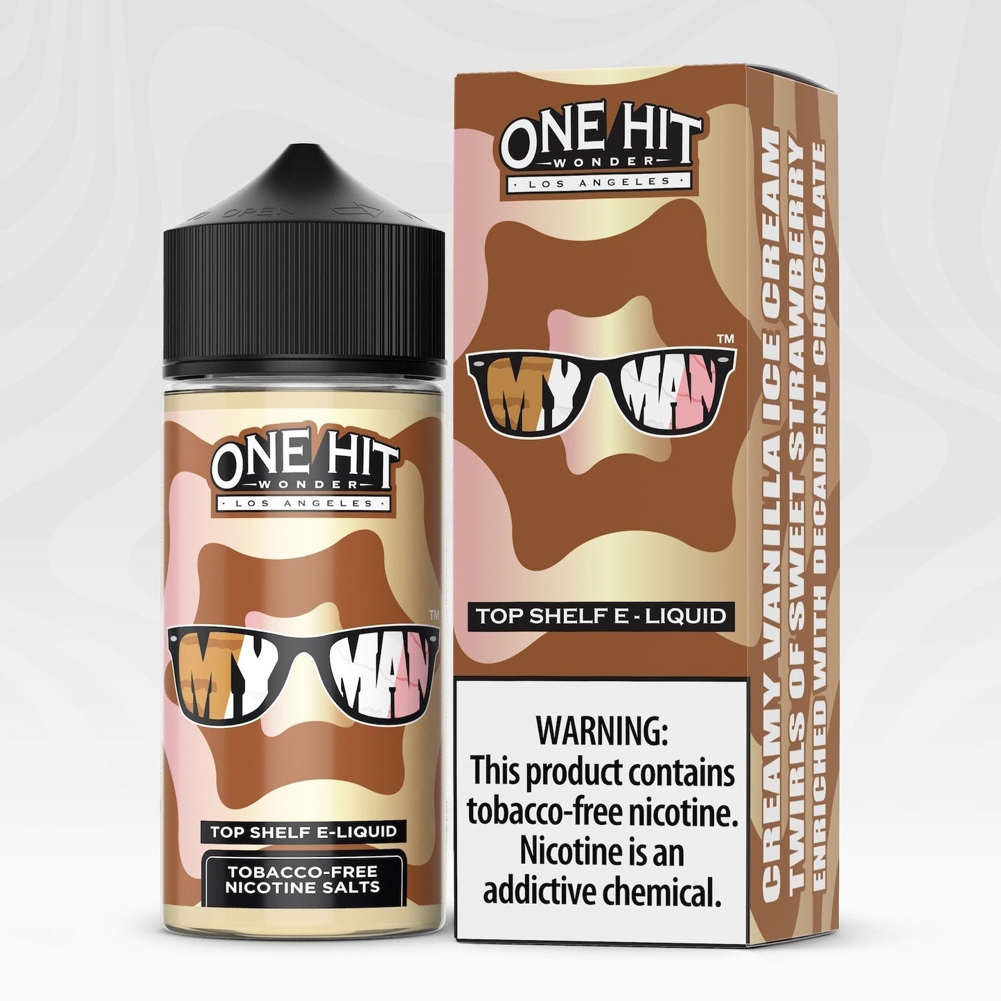 One Hit Wonder TFN Series E-Liquid 100mL (Freebase) | My Man with packaging