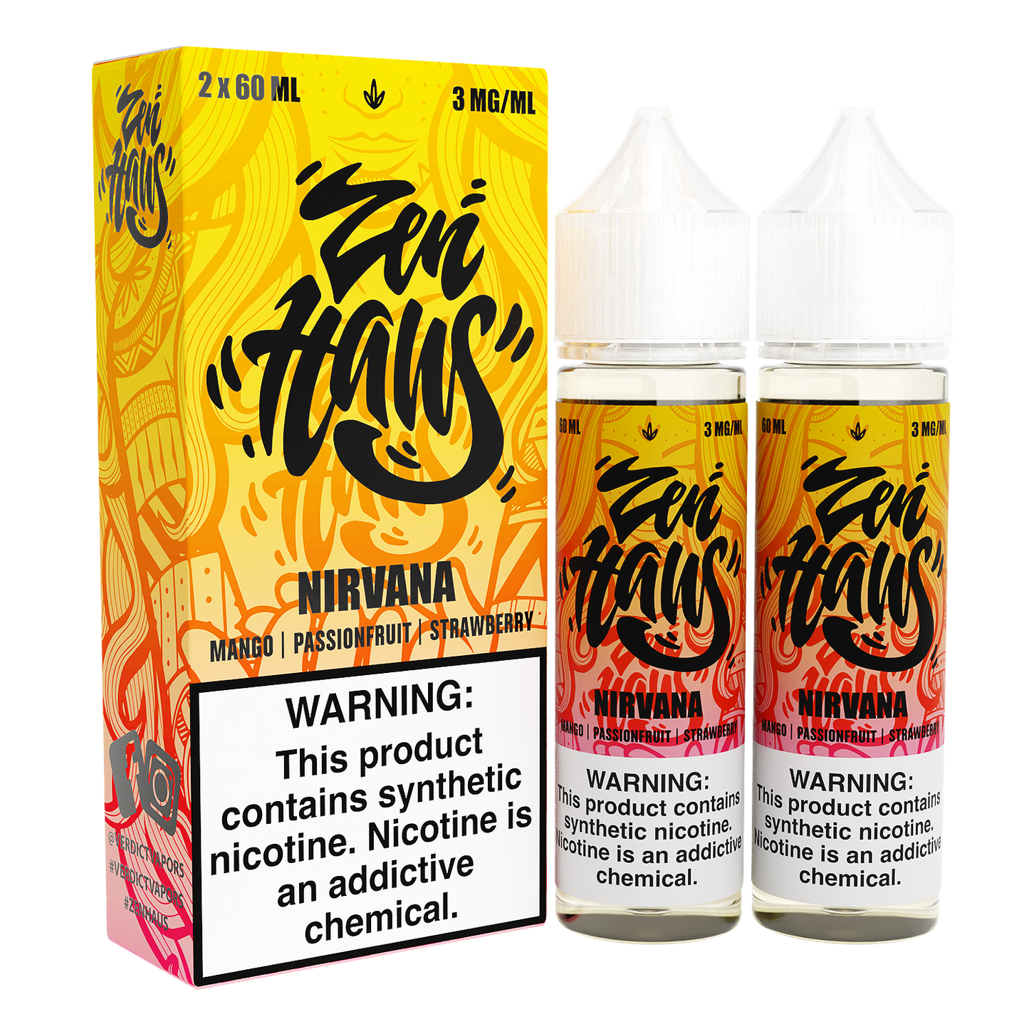 Zen Haus Series E-Liquid x2-60mL | nirvana with packaging