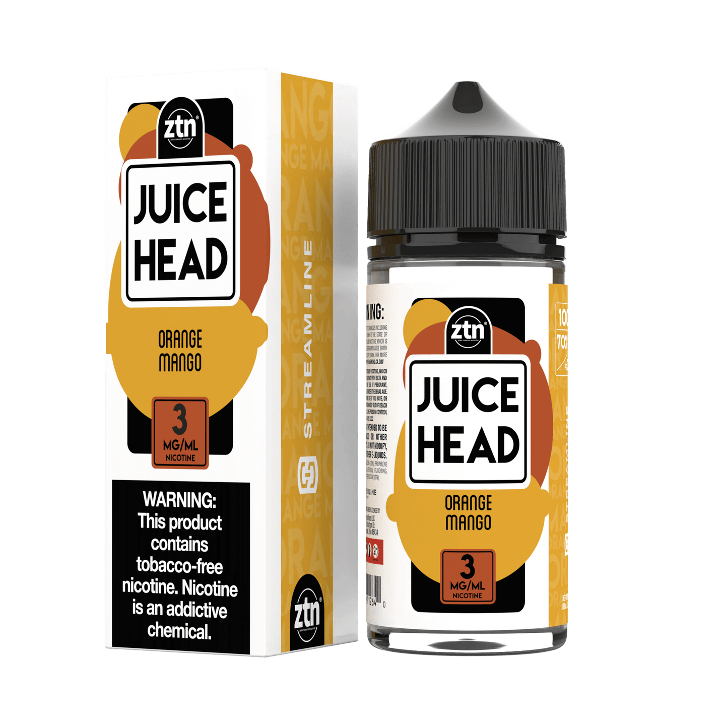 Juice Head Series E-Liquid | 100mL (Freebase) Orange Mango with Packaging