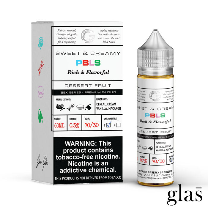 GLAS BSX TFN Series E-Liquid 0mg | 60mL (Freebase) PBLS with Packaging