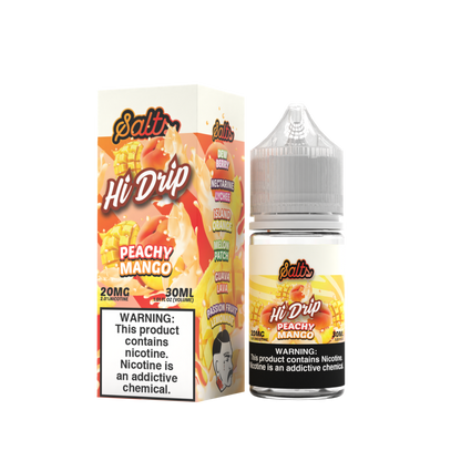 Hi-Drip Salt Series E-Liquid 30mL (Salt Nic) | Peachy Mango with packaging