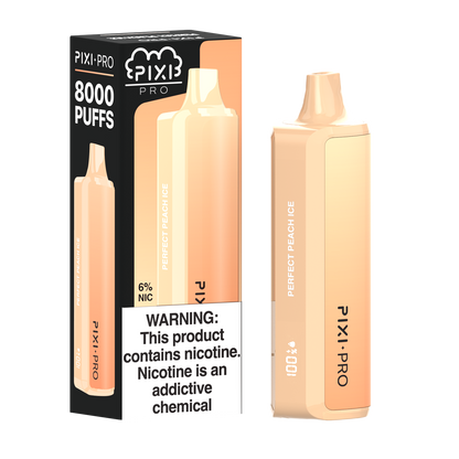 Perfect Peach Ice Pixi Pro Disposable 8000 Puffs 14mL 60mg | MOQ 10pc