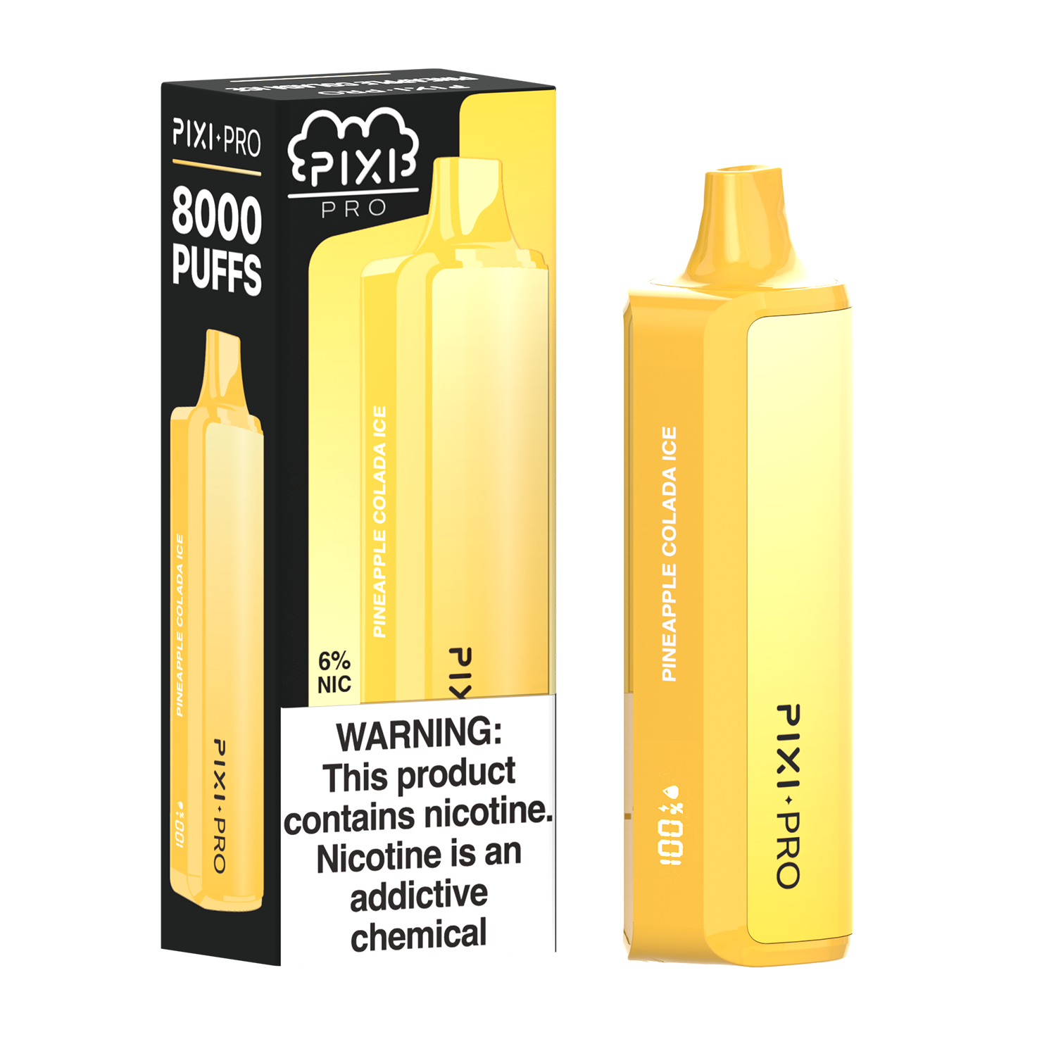 Pineapple Colada Ice Pixi Pro Disposable 8000 Puffs 14mL 60mg | MOQ 10pc