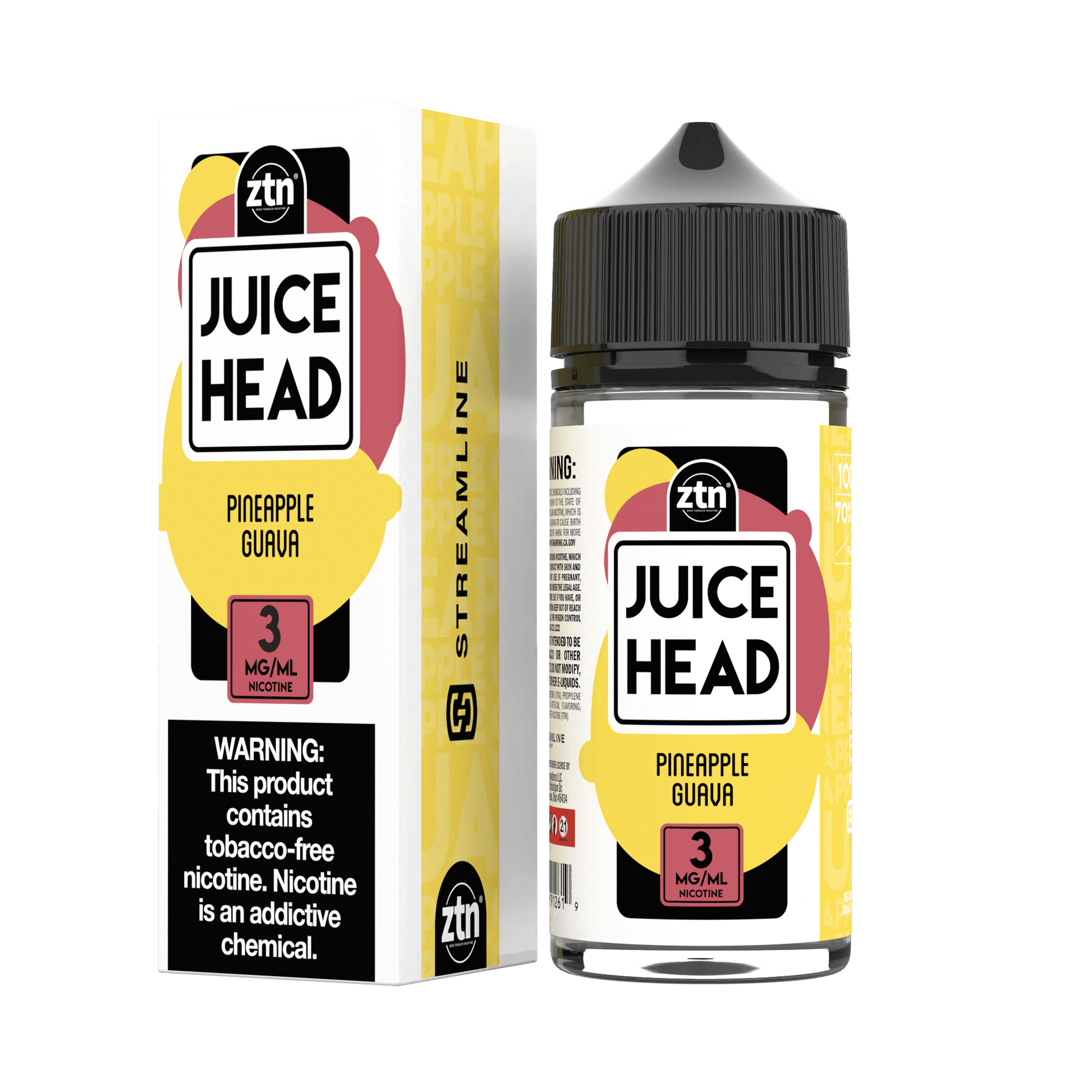 Juice Head Series E-Liquid | 100mL (Freebase) Pineapple Guava with Packaging