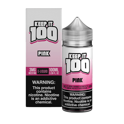 Keep It 100 TFN Series E-Liquid 0mg | 100mL (Freebase) Pink with Packaging