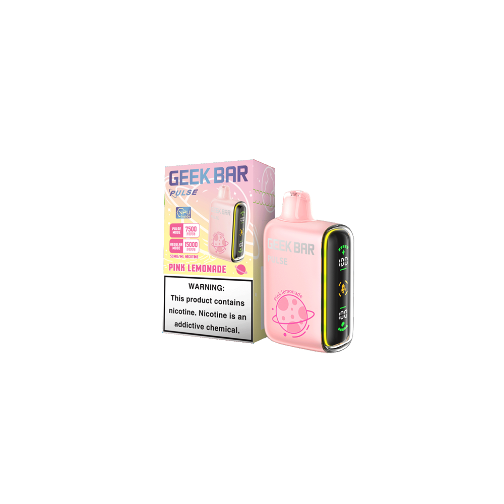 Geek Bar Pulse Disposable 15000 Puffs 16mL 50mg | MOQ 5 Pink Lemonade with Packaging