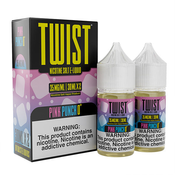 Twist Salts Series E-Liquid x2-30mL Pink Punch 0 with packaging