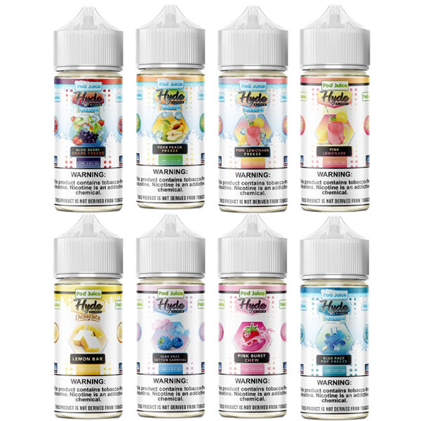 Pod Juice TFN Hyde Series E-Liquid 100mL (Freebase) Group Photo