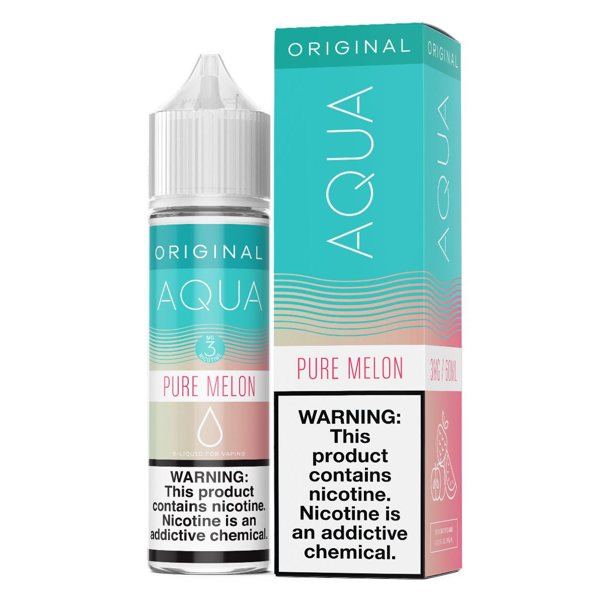 Aqua Series E-Liquid 60mL (Freebase) | Pure Melon Original with Packaging