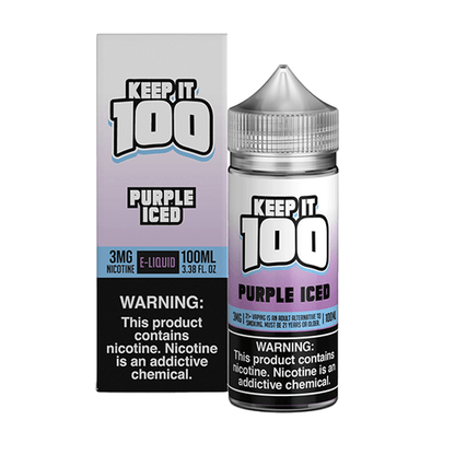 Keep It 100 TFN Series E-Liquid 0mg | 100mL (Freebase) Purple Iced with Packaging