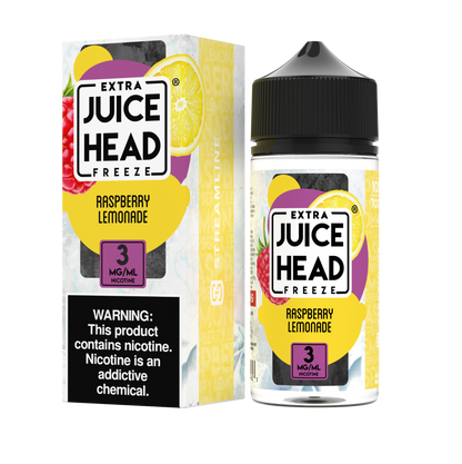 Juice Head Series E-Liquid | 100mL (Freebase) Raspberry Lemonade Freeze with Packaging