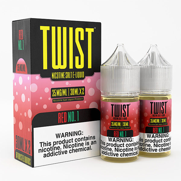 Twist Salts Series E-Liquid x2-30mL Red 1 with packaging