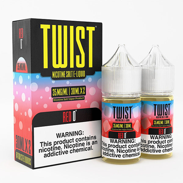 Twist Salts Series E-Liquid x2-30mL Red 0 with packaging