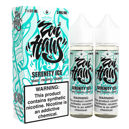 Zen Haus Series E-Liquid x2-60mL | Serenity Ice with packaging