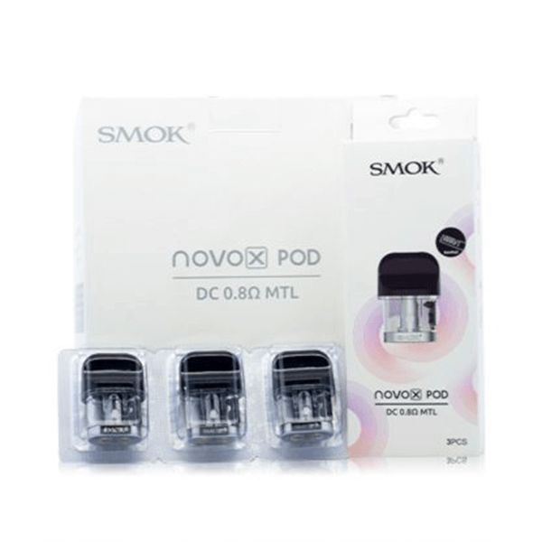 SMOK Novo X Pod (3-Pack) | DC 0.8ohm MTL Bright Black