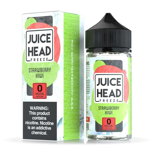 Juice Head Series E-Liquid | 100mL (Freebase) Strawberry Kiwi Freeze with Packaging