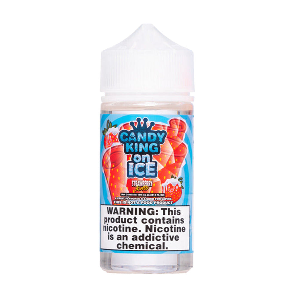 Candy King Series E-Liquid 100mL (Freebase) |  Strawberry Rolls Iced