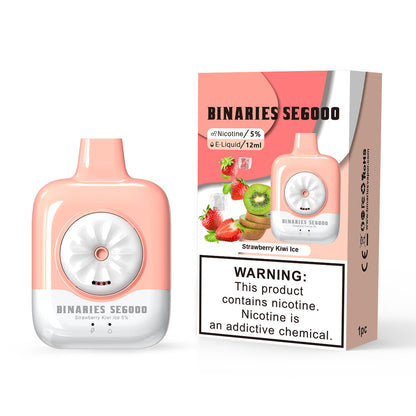 HorizonTech Binaries Cabin Disposable SE 6000 Puffs 12mL 50mg | MOQ 10 Strawberry Kiwi Ice with Packaging