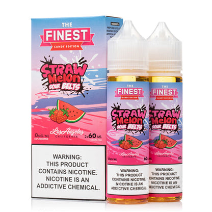 Sweet & Sour Series by Finest E-Liquid x2-60mL Strawmelon Sour with packaging