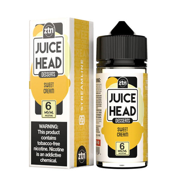 Juice Head Series E-Liquid | 100mL (Freebase) Sweet Cream with Packaging