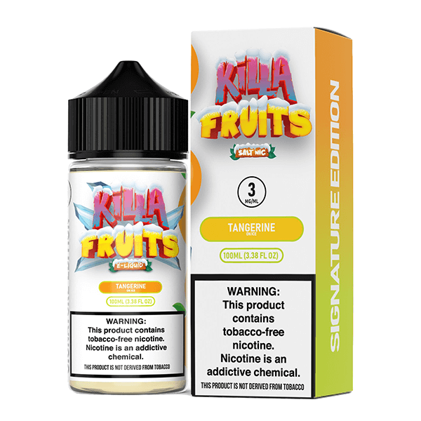 Killa Fruits Signature TFN Series E-Liquid 100mL (Freebase) | Tangerine on Ice with packaging